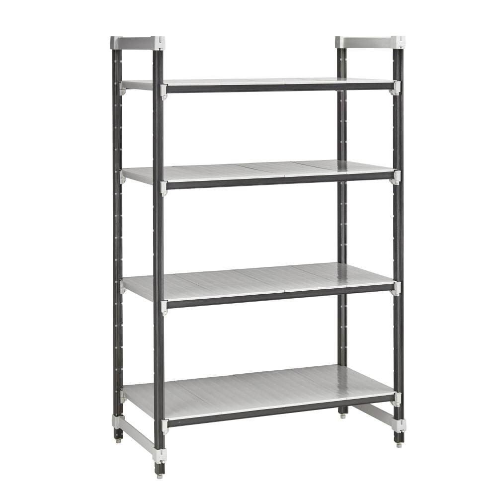 Cambro EXU183064S4480 30" NSF 4-Tier Polymer Shelf Kit - Camshelving® Elements XTRA, 18"W, 64"H