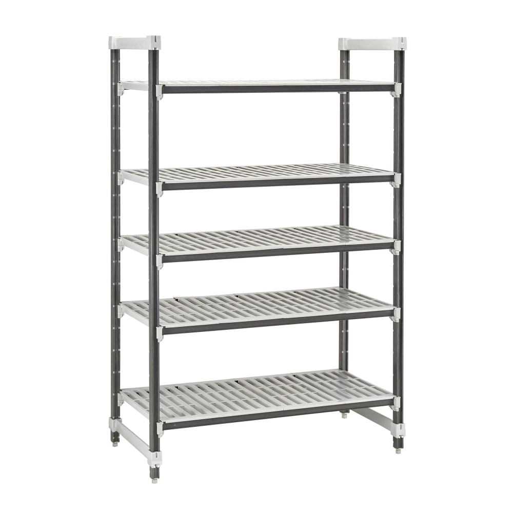 Cambro EXU183064V5480 30" NSF 5-Tier Polymer Shelf Kit - Camshelving® Elements XTRA, 18"W, 64"H