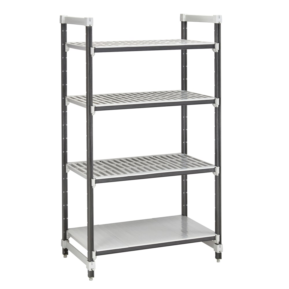Cambro EXU183064VS4480 30" NSF 4-Tier Polymer Shelf Kit - Camshelving® Elements XTRA, 18"W, 64"H