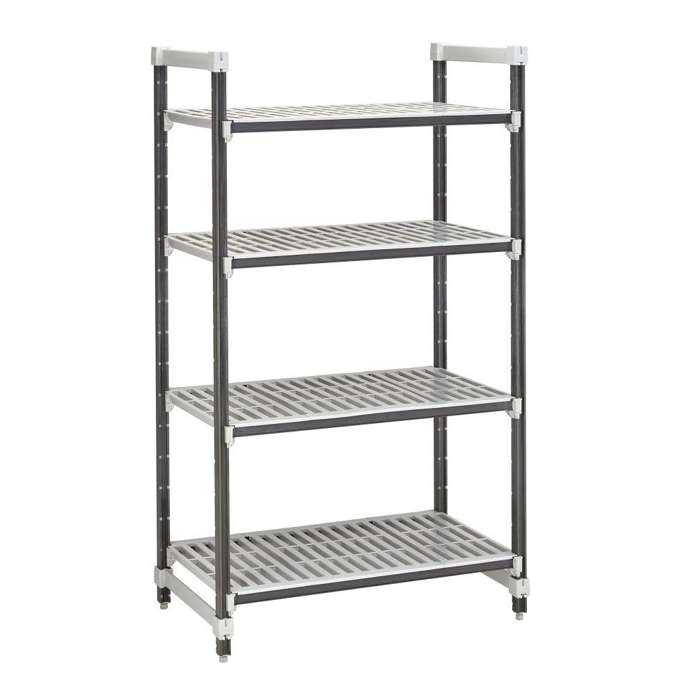 Cambro EXU183072V4480 30" NSF 4-Tier Polymer Shelf Kit - Camshelving® Elements XTRA, 18"W, 72"H