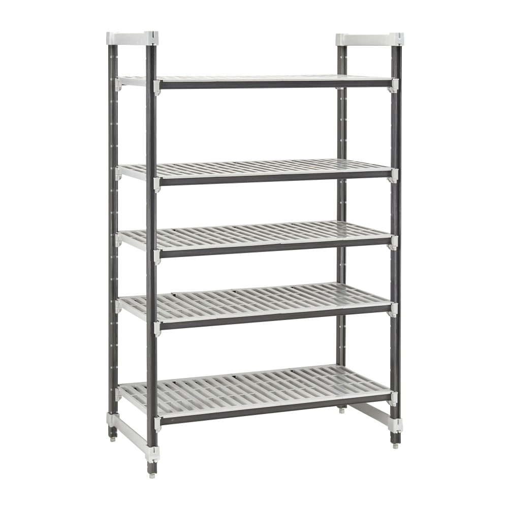Cambro EXU183072V5480 30" NSF 5-Tier Polymer Shelf Kit - Camshelving® Elements XTRA, 18"W, 72"H