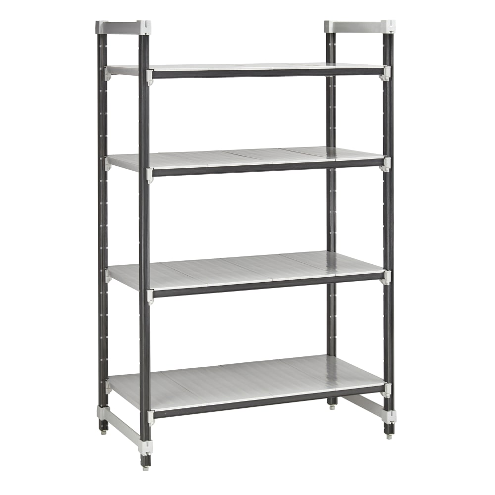 Cambro EXU183084S4480 30" NSF 4-Tier Polymer Shelf Kit - Camshelving® Elements XTRA, 18"W, 84"H