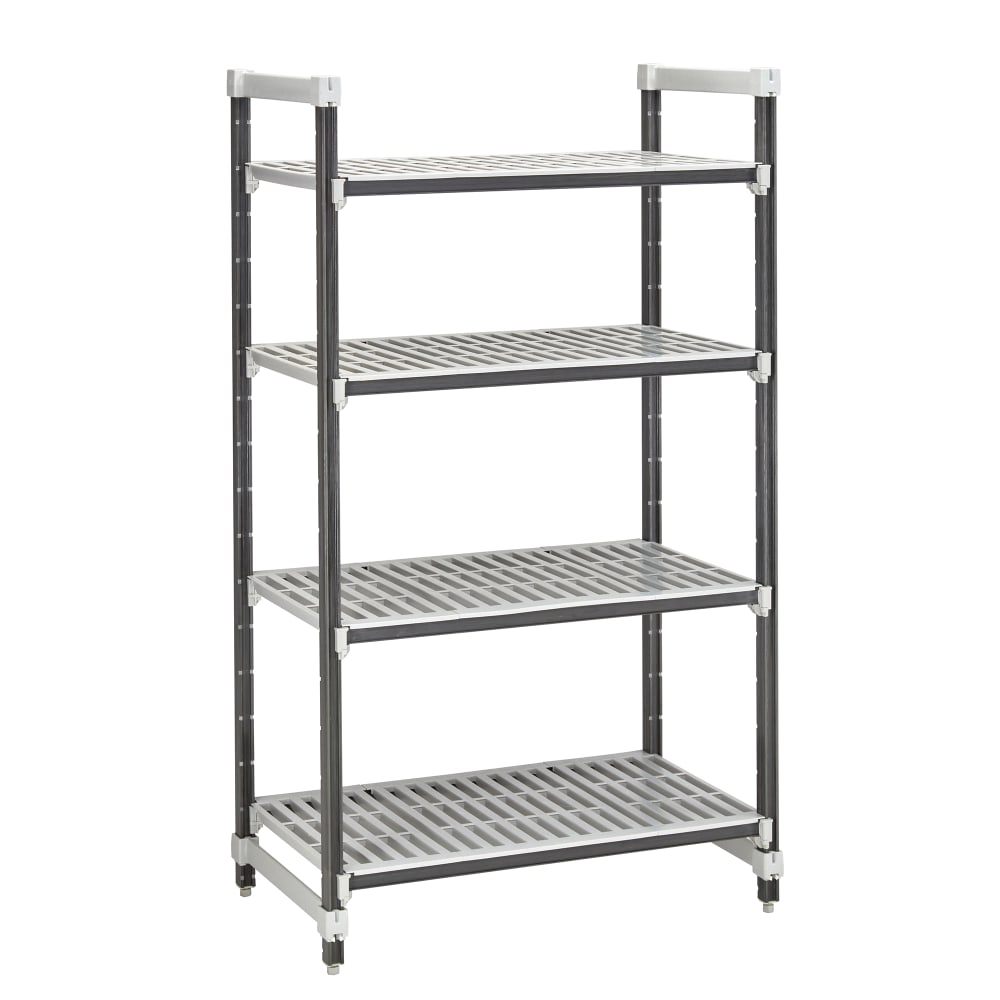 Cambro EXU183084V4480 30" NSF 4-Tier Polymer Shelf Kit - Camshelving® Elements XTRA, 18"W, 84"H