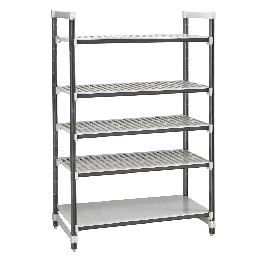 Cambro EXU183084VS5480 30" NSF 5-Tier Polymer Shelf Kit - Camshelving® Elements XTRA, 18"W, 84"H