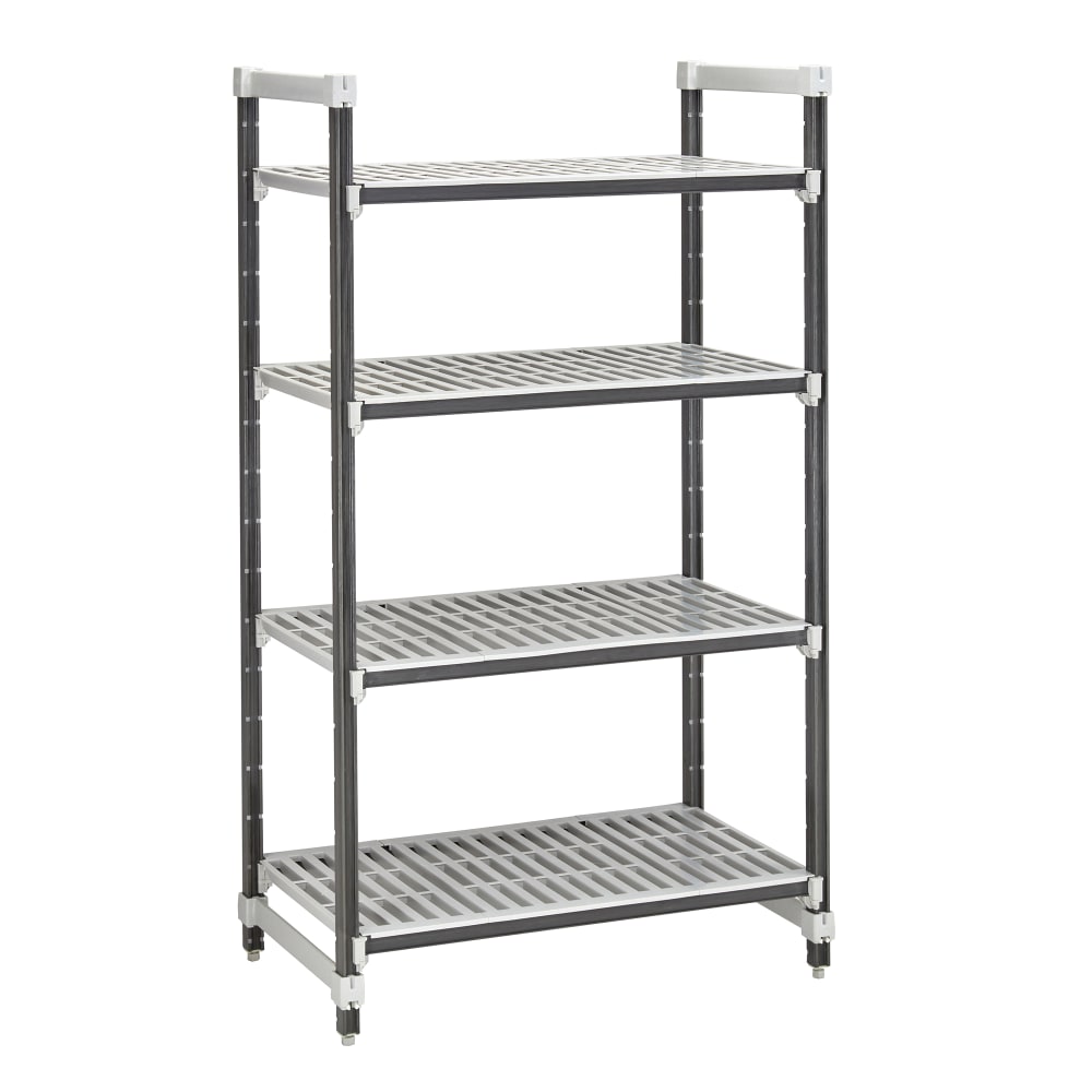 Cambro EXU183664V4480 36" NSF 4-Tier Polymer Shelf Kit - Camshelving® Elements XTRA, 18"W, 64"H