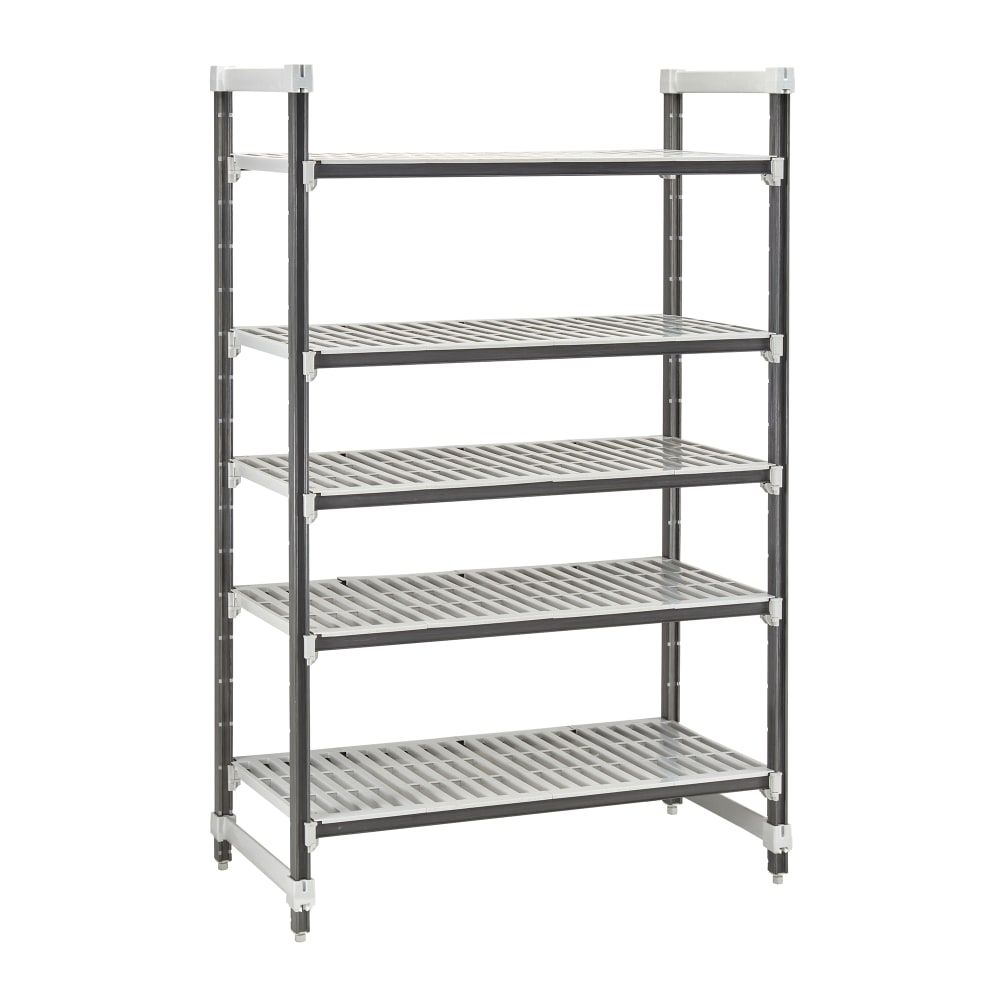 Cambro EXU183664V5480 36" NSF 5-Tier Polymer Shelf Kit - Camshelving® Elements XTRA, 18"W, 64"H