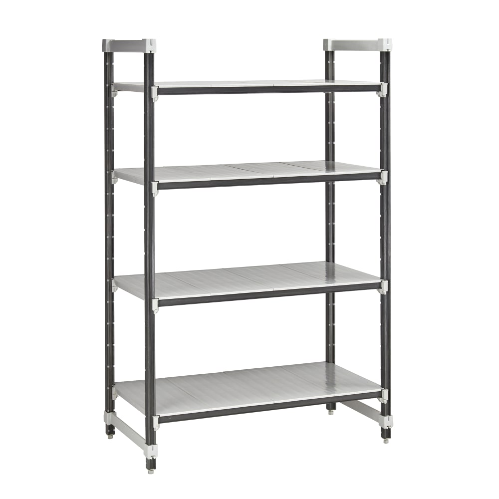 Cambro EXU183672S4480 36" NSF 4-Tier Polymer Shelf Kit - Camshelving® Elements XTRA, 18"W, 72"H