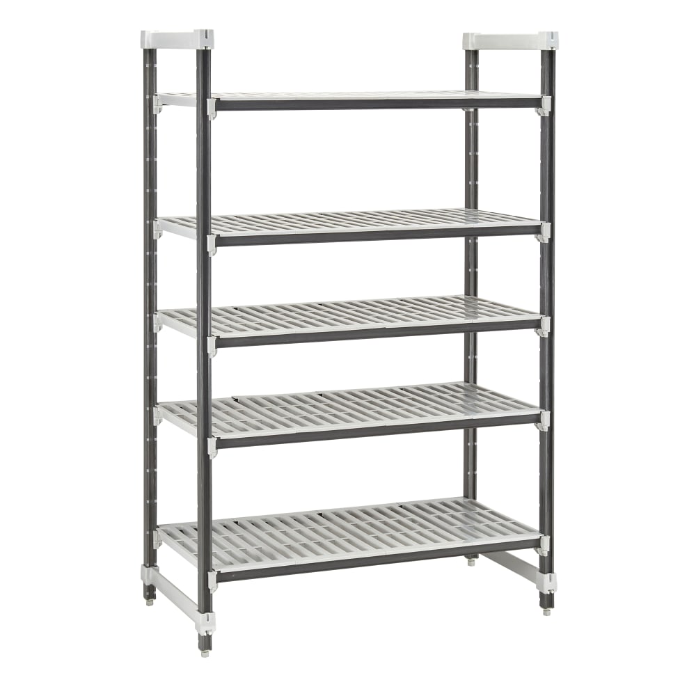 Cambro EXU183672V5480 36" NSF 5-Tier Polymer Shelf Kit - Camshelving® Elements XTRA, 18"W, 72"H
