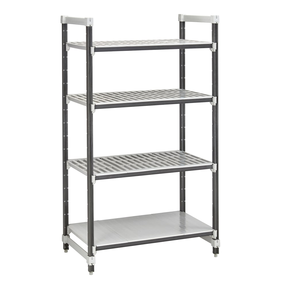 Cambro EXU183672VS4480 36" NSF 4-Tier Polymer Shelf Kit - Camshelving® Elements XTRA, 18"W, 72"H