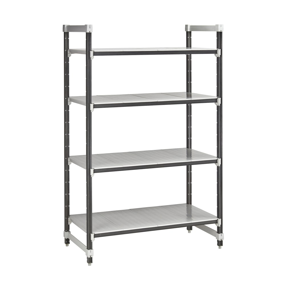 Cambro EXU183684S4480 36" NSF 4-Tier Polymer Shelf Kit - Camshelving® Elements XTRA, 18"W, 84"H