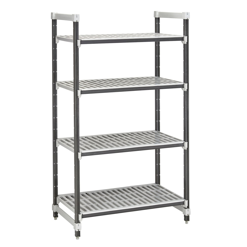 Cambro EXU183684V4480 36" NSF 4-Tier Polymer Shelf Kit - Camshelving® Elements XTRA, 18"W, 84"H