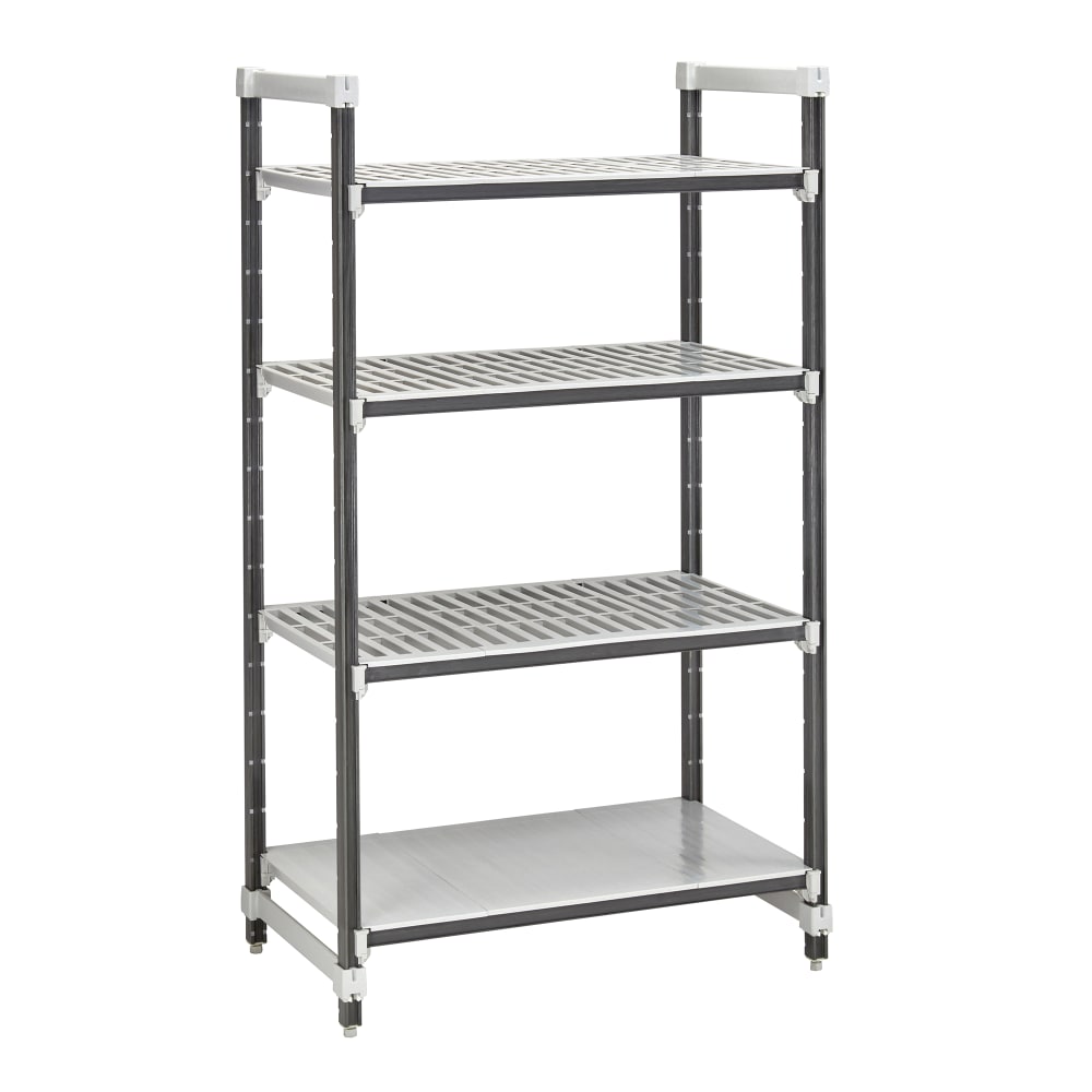 Cambro EXU183684VS4480 36" NSF 4-Tier Polymer Shelf Kit - Camshelving® Elements XTRA, 18"W, 84"H