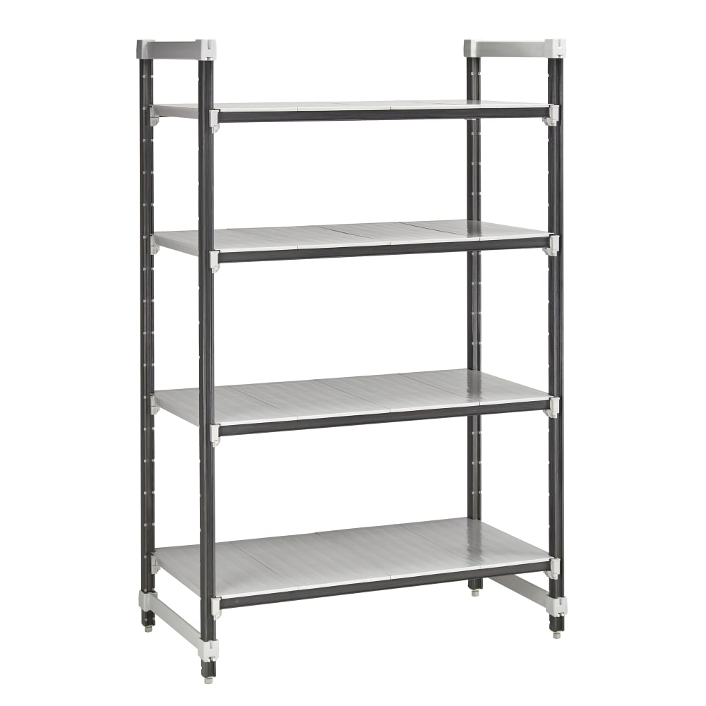 Cambro EXU184264S4480 42" NSF 4-Tier Polymer Shelf Kit - Camshelving® Elements XTRA, 18"W, 64"H