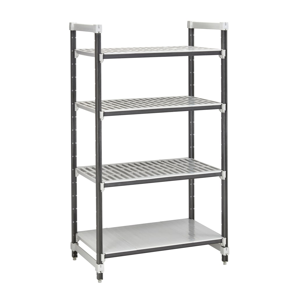 Cambro EXU184264VS4480 42" NSF 4-Tier Polymer Shelf Kit - Camshelving® Elements XTRA, 18"W, 64"H