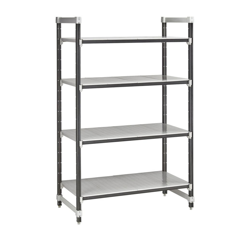 Cambro EXU184272S4480 42" NSF 4-Tier Polymer Shelf Kit - Camshelving® Elements XTRA, 18"W, 72"H