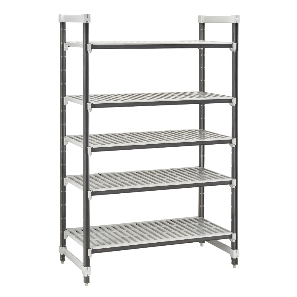 Cambro EXU184284V5480 42" NSF 5-Tier Polymer Shelf Kit - Camshelving® Elements XTRA, 18"W, 84"H