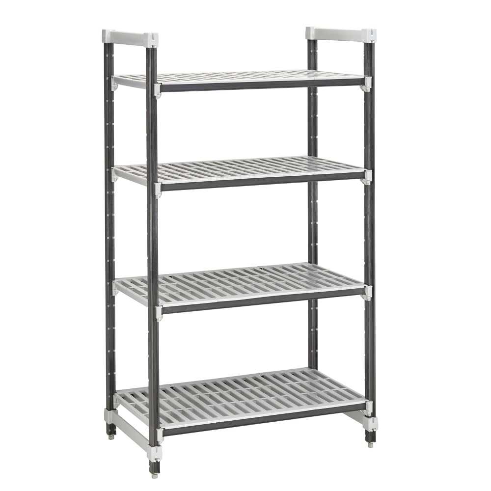 Cambro EXU184864V4480 48" NSF 4-Tier Polymer Shelf Kit - Camshelving® Elements XTRA, 18"W, 64"H