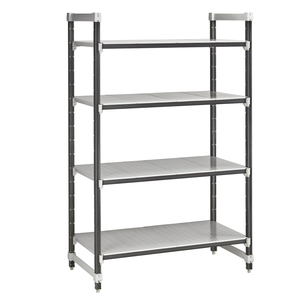 Cambro EXU212464S4480 24" NSF 4-Tier Polymer Shelf Kit - Camshelving® Elements XTRA, 18"W, 64"H
