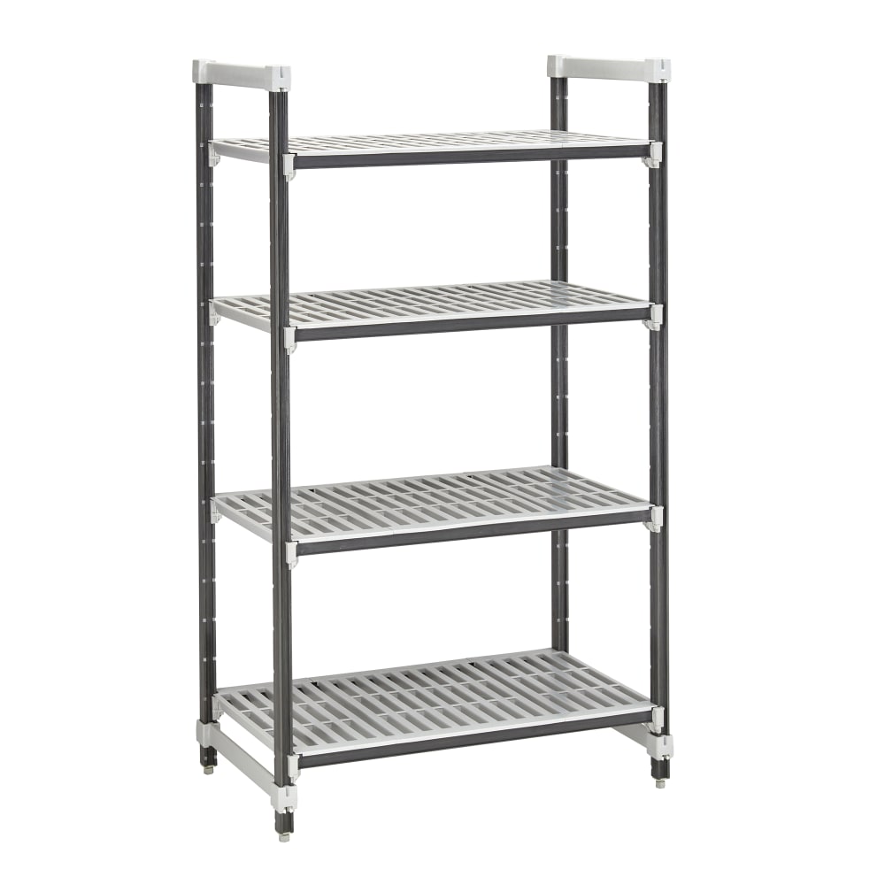 Cambro EXU212464V4480 24" NSF 4-Tier Polymer Shelf Kit - Camshelving® Elements XTRA, 18"W, 64"H