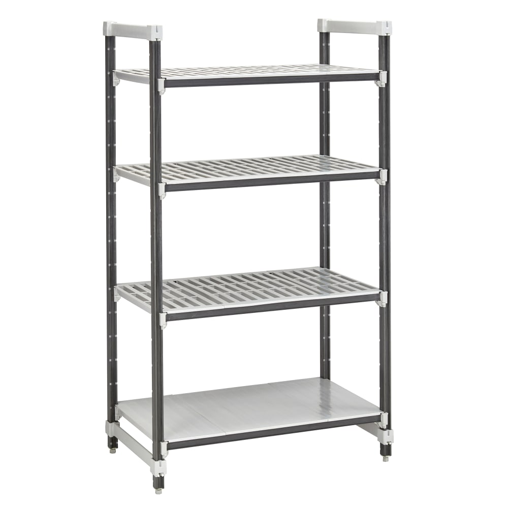 Cambro EXU212464VS4480 24" NSF 4-Tier Polymer Shelf Kit - Camshelving® Elements XTRA, 18"W, 64"H