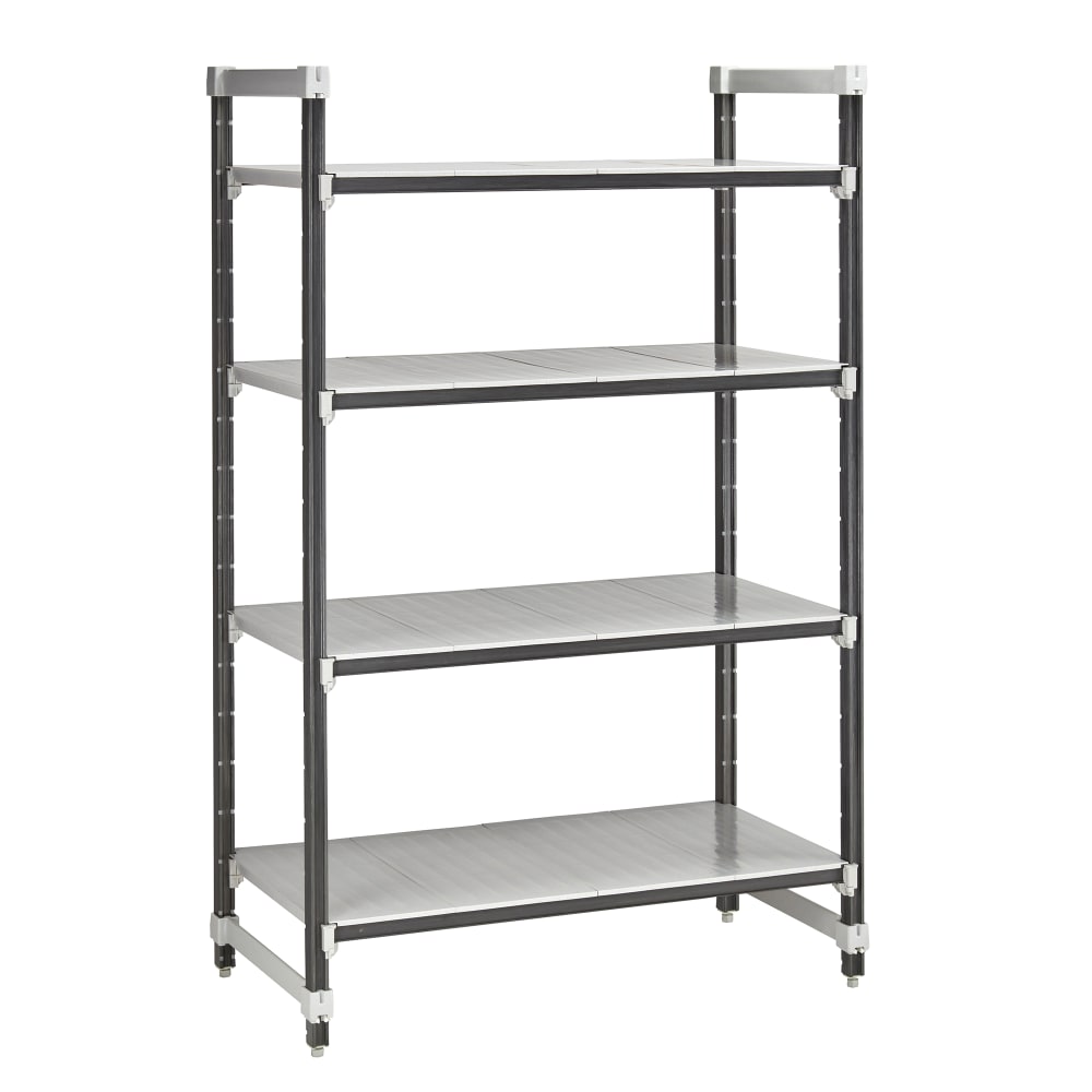 Cambro EXU212472S4480 24" NSF 4-Tier Polymer Shelf Kit - Camshelving® Elements XTRA, 21"W, 72"H