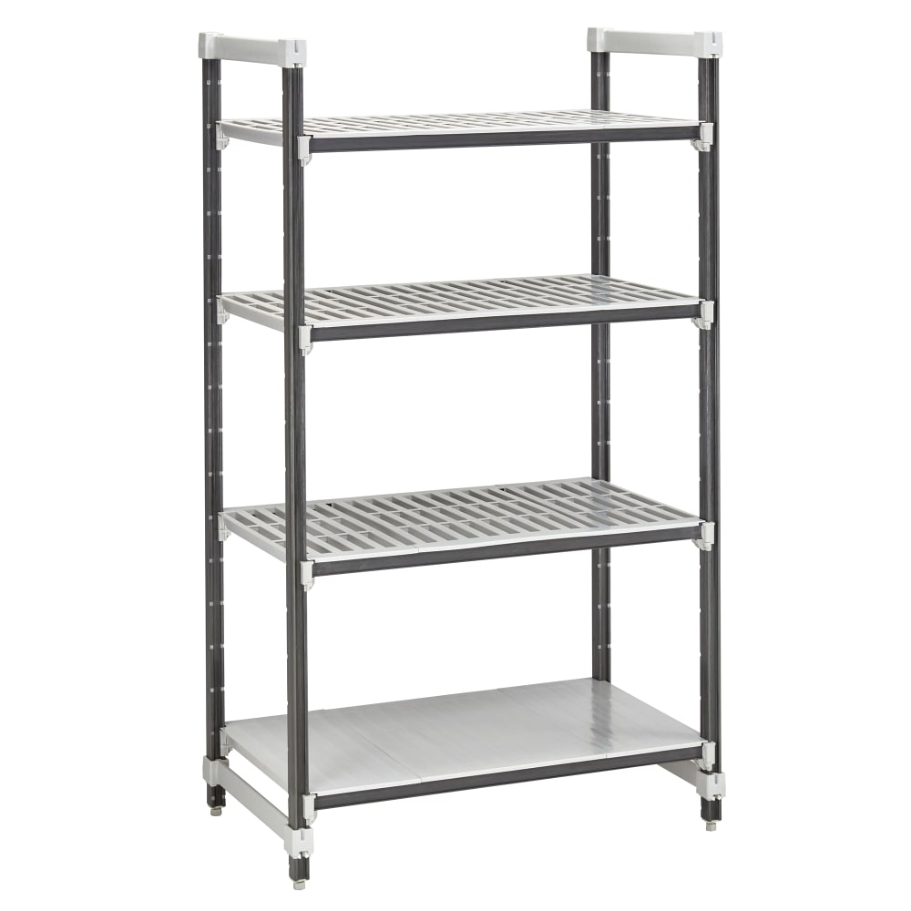 Cambro EXU212472VS4480 24" NSF 4-Tier Polymer Shelf Kit - Camshelving® Elements XTRA, 21"W, 72"H