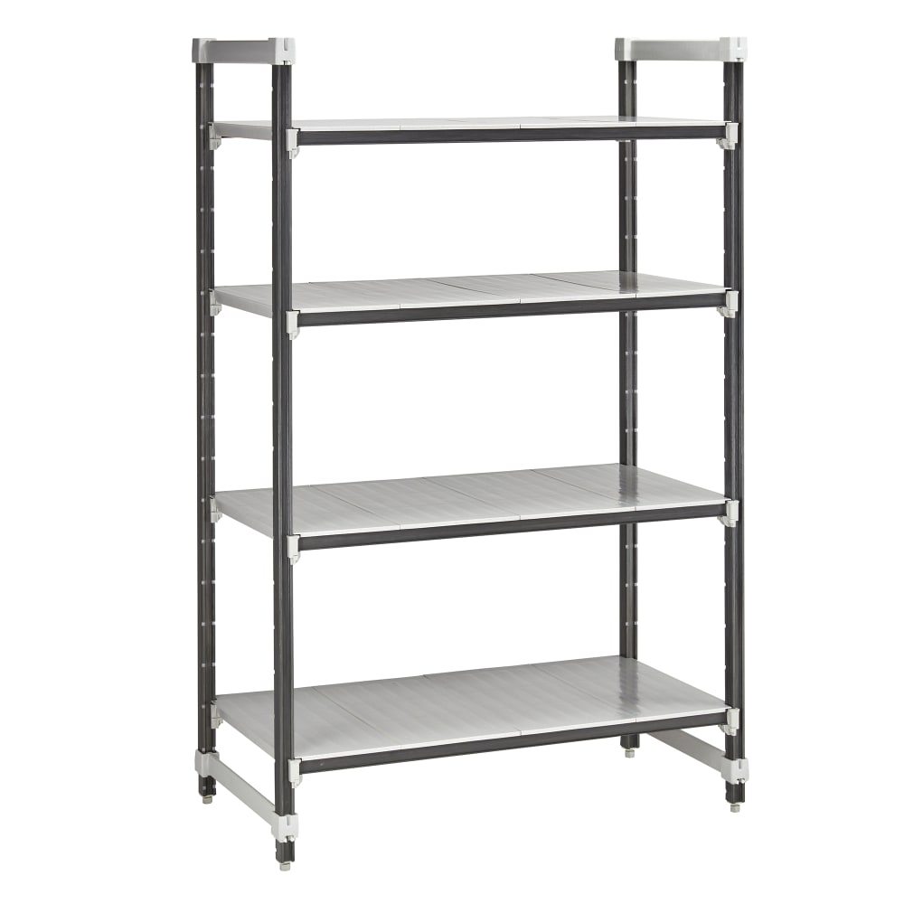 Cambro EXU212484S4480 24" NSF 4-Tier Polymer Shelf Kit - Camshelving® Elements XTRA, 21"W, 84"H