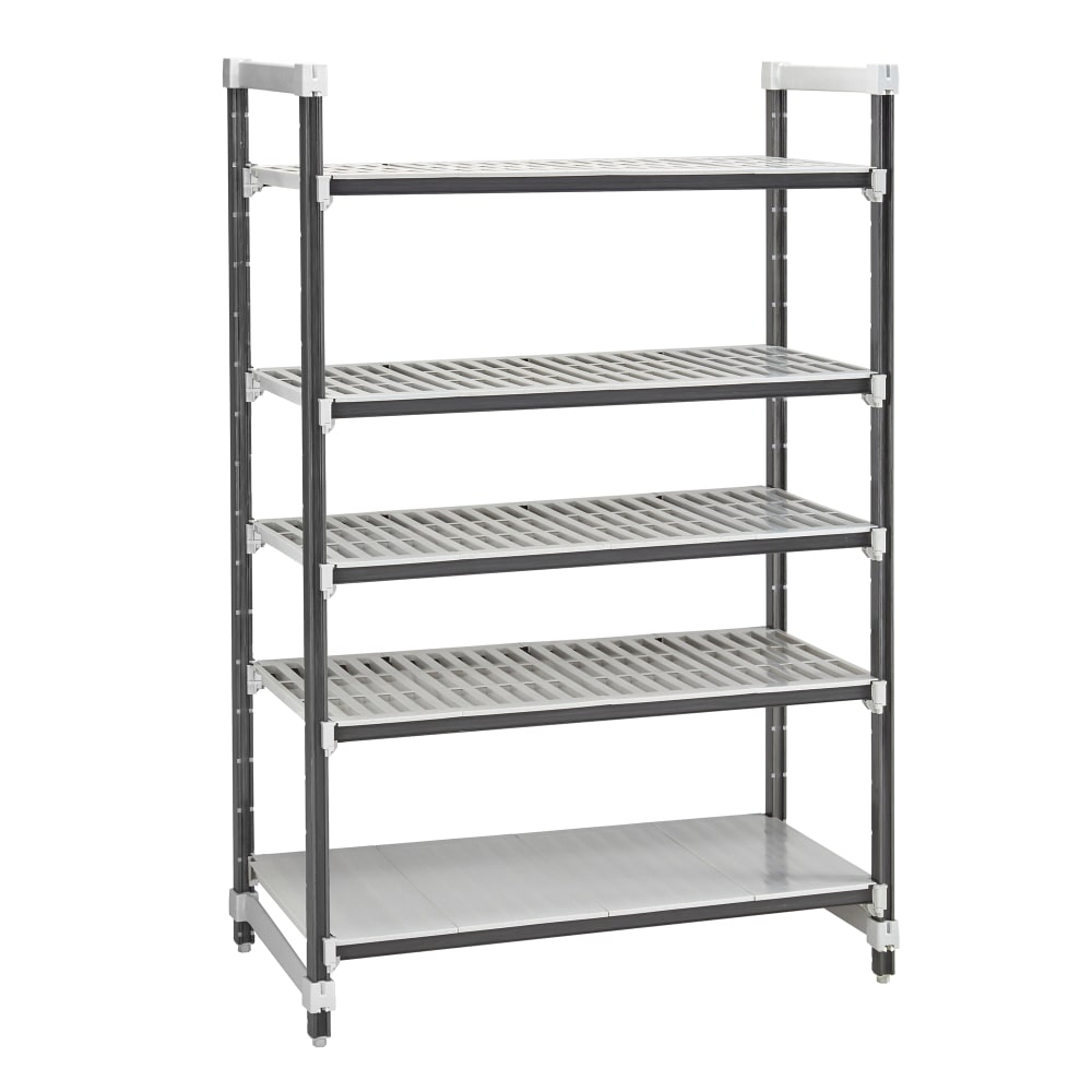Cambro EXU212484VS5480 24" NSF 5-Tier Polymer Shelf Kit - Camshelving® Elements XTRA, 21"W, 84"H