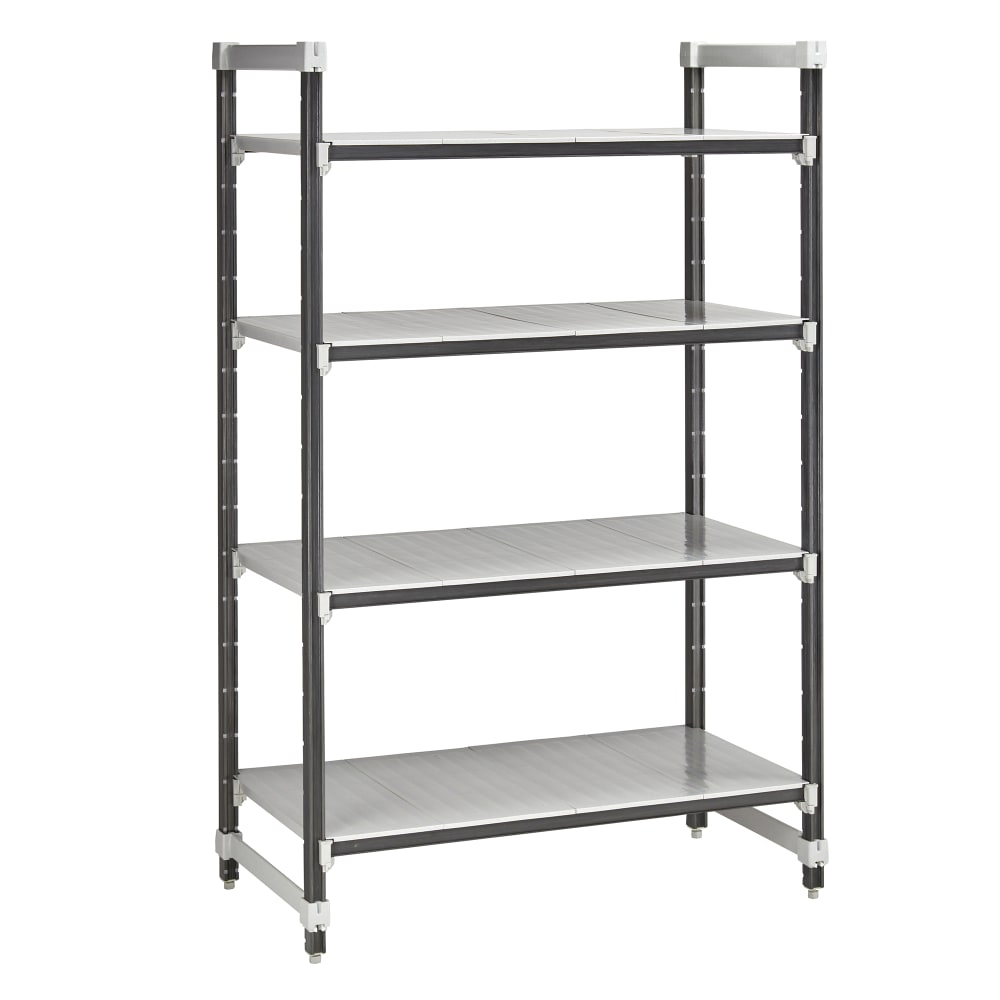 Cambro EXU213064S4480 30" NSF 4-Tier Polymer Shelf Kit - Camshelving® Elements XTRA, 21"W, 64"H