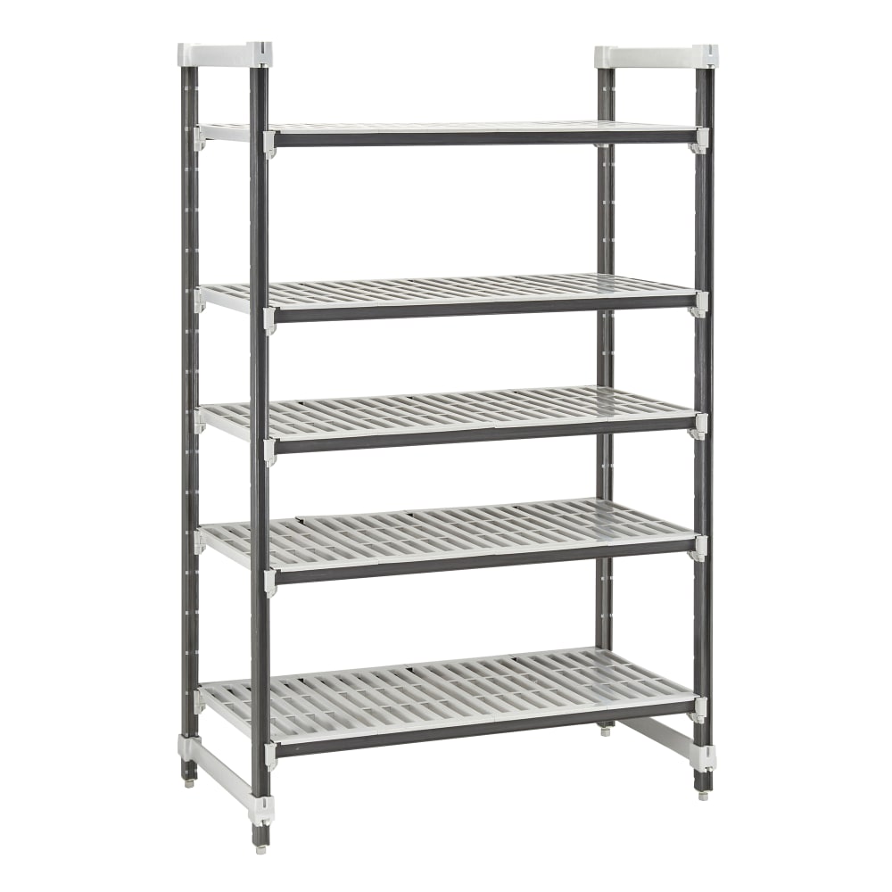 Cambro EXU213064V5480 30" NSF 5-Tier Polymer Shelf Kit - Camshelving® Elements XTRA, 21"W, 64"H