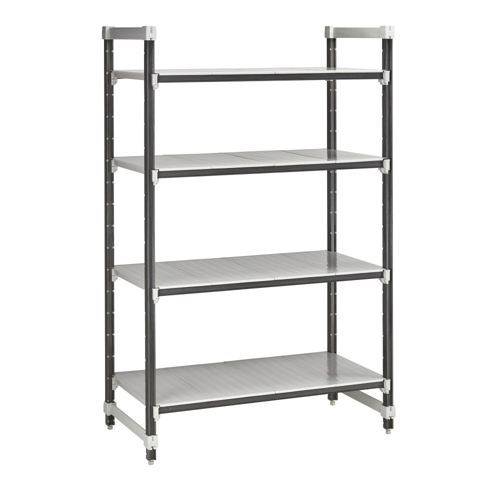 Cambro EXU213072S4480 30" NSF 4-Tier Polymer Shelf Kit - Camshelving® Elements XTRA, 21"W, 72"H