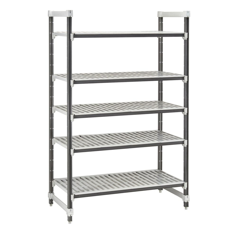 Cambro EXU213072V5480 30" NSF 5-Tier Polymer Shelf Kit - Camshelving® Elements XTRA, 21"W, 72"H