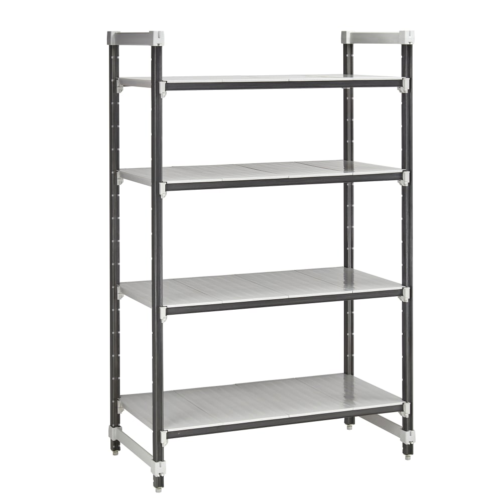Cambro EXU213084S4480 30" NSF 4-Tier Polymer Shelf Kit - Camshelving® Elements XTRA, 21"W, 84"H
