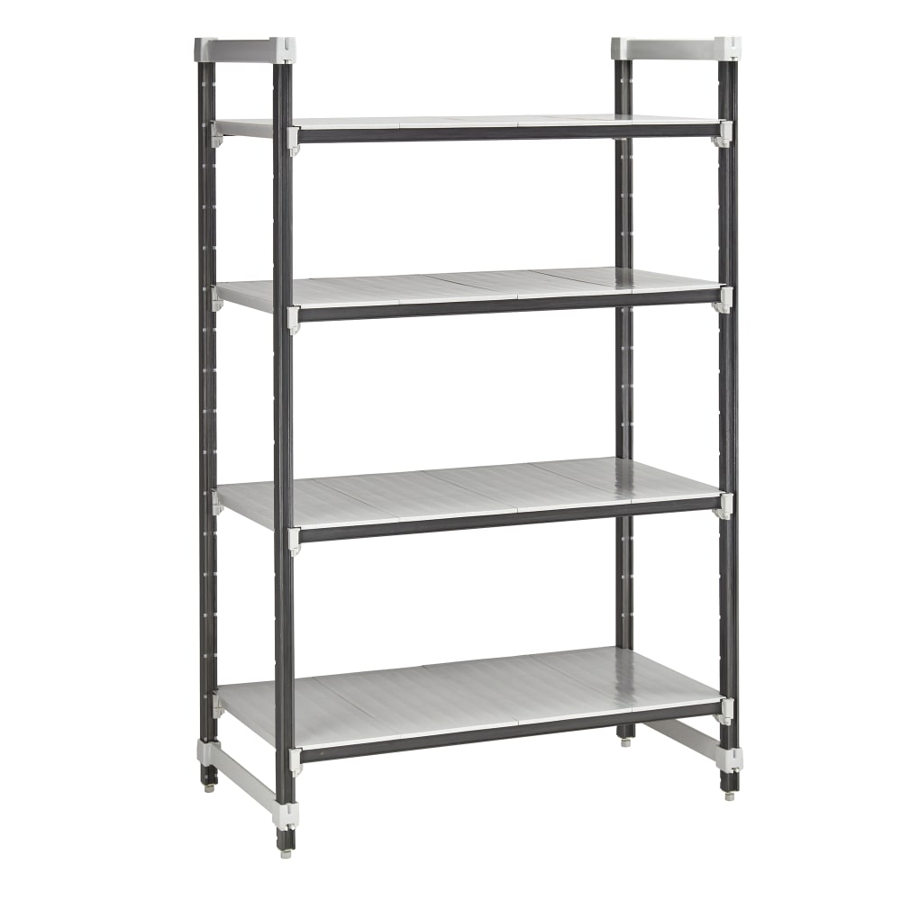 Cambro EXU213664S4480 36" NSF 4-Tier Polymer Shelf Kit - Camshelving® Elements XTRA, 21"W, 64"H