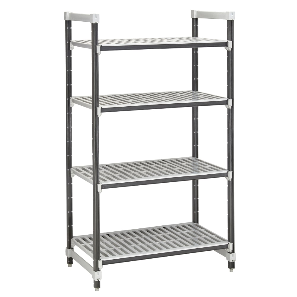 Cambro EXU213664V4480 36" NSF 4-Tier Polymer Shelf Kit - Camshelving® Elements XTRA, 21"W, 64"H