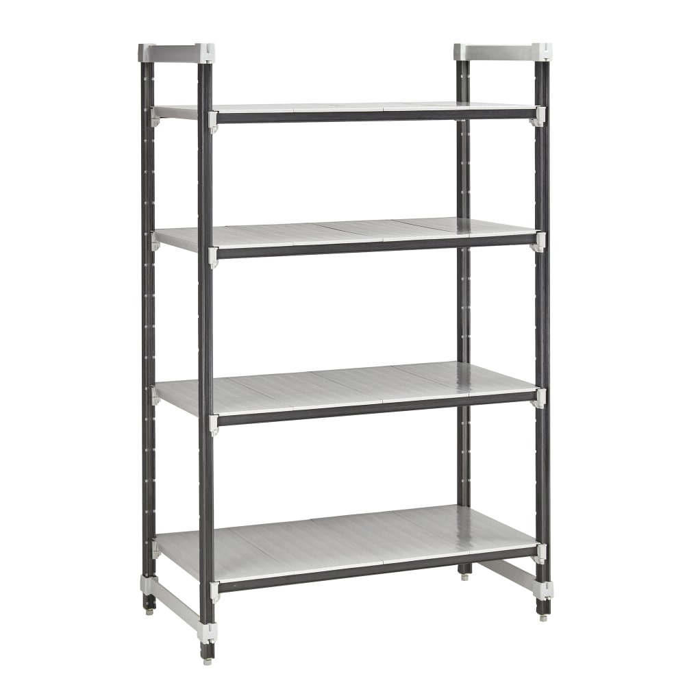 Cambro EXU213672S4480 36" NSF 4-Tier Polymer Shelf Kit - Camshelving® Elements XTRA, 21"W, 72"H