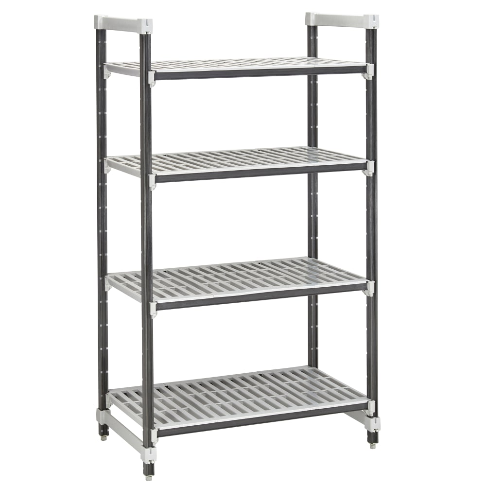 Cambro EXU213684V4480 36" NSF 4-Tier Polymer Shelf Kit - Camshelving® Elements XTRA, 21"W, 84"H