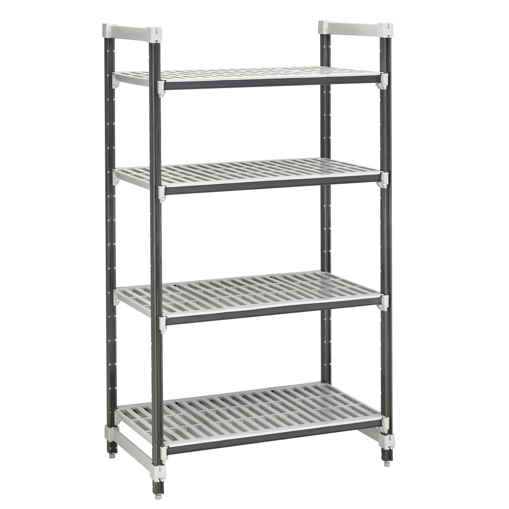 Cambro EXU242464V4480 24" NSF 4-Tier Polymer Shelf Kit - Camshelving® Elements XTRA, 24"W, 64"H