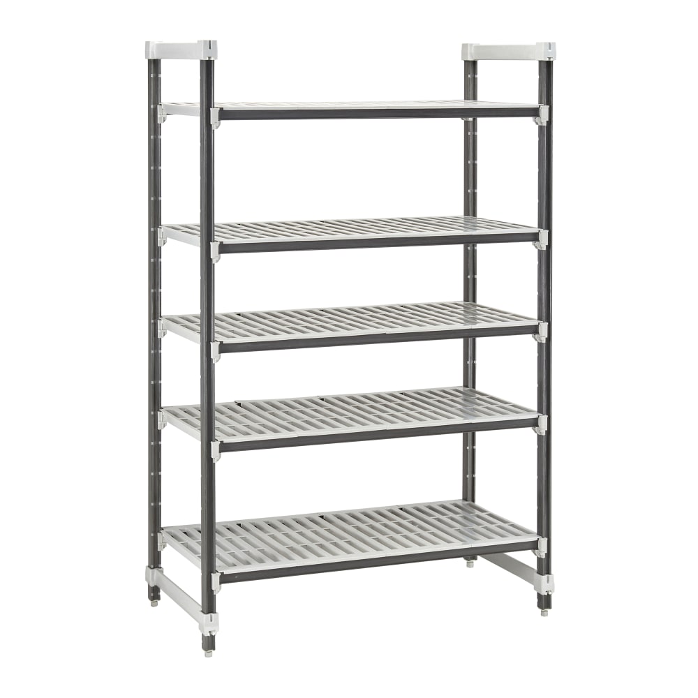 Cambro EXU242464V5480 24" NSF 5-Tier Polymer Shelf Kit - Camshelving® Elements XTRA, 24"W, 64"H