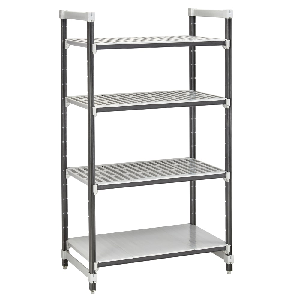 Cambro EXU242464VS4480 24" NSF 4-Tier Polymer Shelf Kit - Camshelving® Elements XTRA, 24"W, 64"H