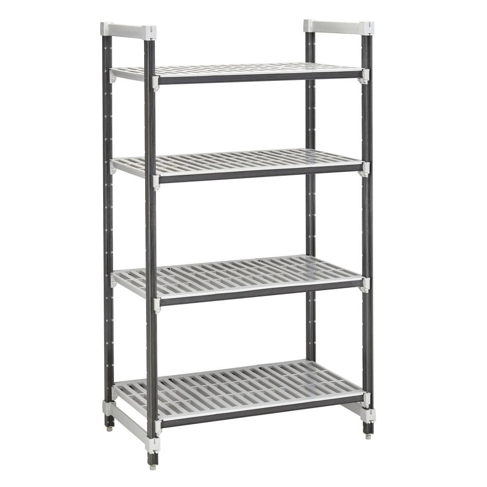 Cambro EXU242484V4480 24" NSF 4-Tier Polymer Shelf Kit - Camshelving® Elements XTRA, 24"W, 84"H