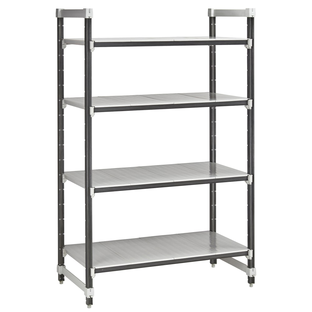 Cambro EXU243064S4480 30" NSF 4-Tier Polymer Shelf Kit - Camshelving® Elements XTRA, 24"W, 64"H