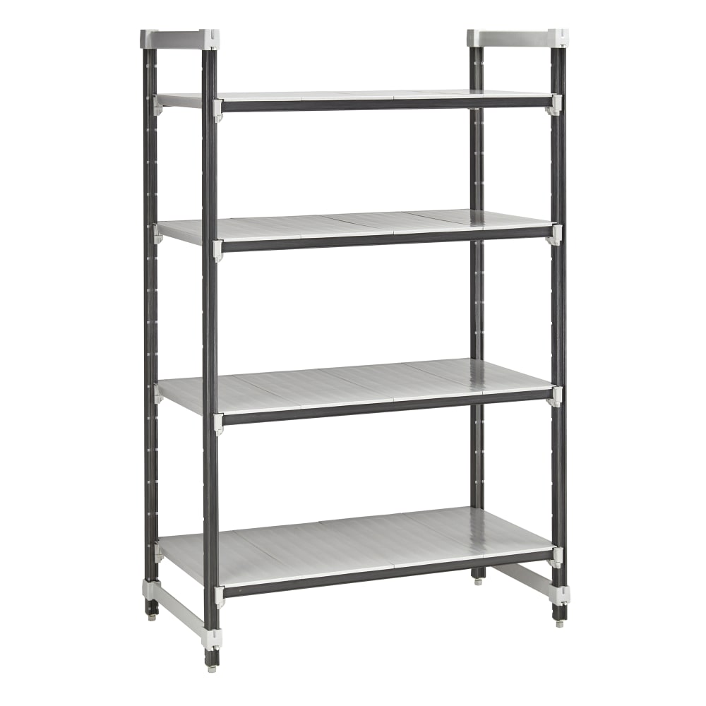 Cambro EXU243072S4480 30" NSF 4-Tier Polymer Shelf Kit - Camshelving® Elements XTRA, 24"W, 72"H