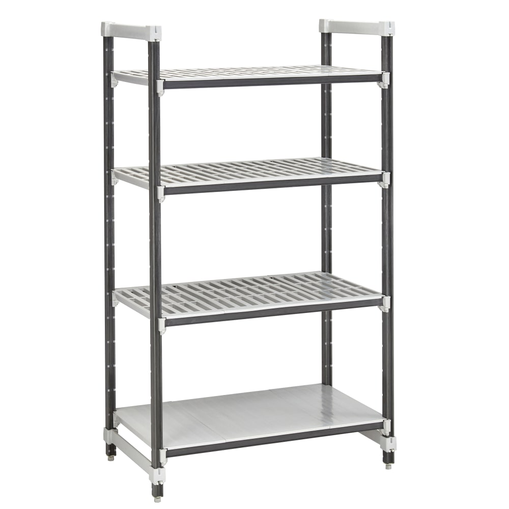 Cambro EXU243072VS4480 30" NSF 4-Tier Polymer Shelf Kit - Camshelving® Elements XTRA, 24"W, 72"H