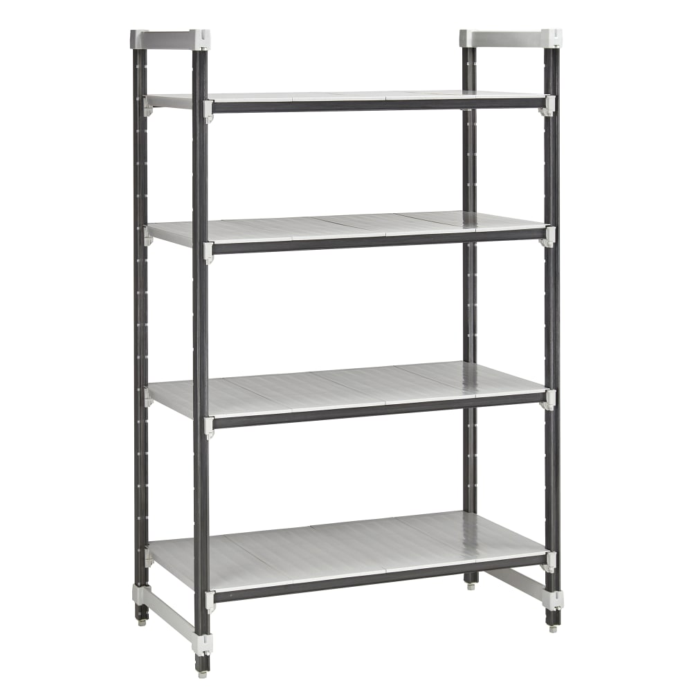 Cambro EXU243664S4480 36" NSF 4-Tier Polymer Shelf Kit - Camshelving® Elements XTRA, 24"W, 64"H