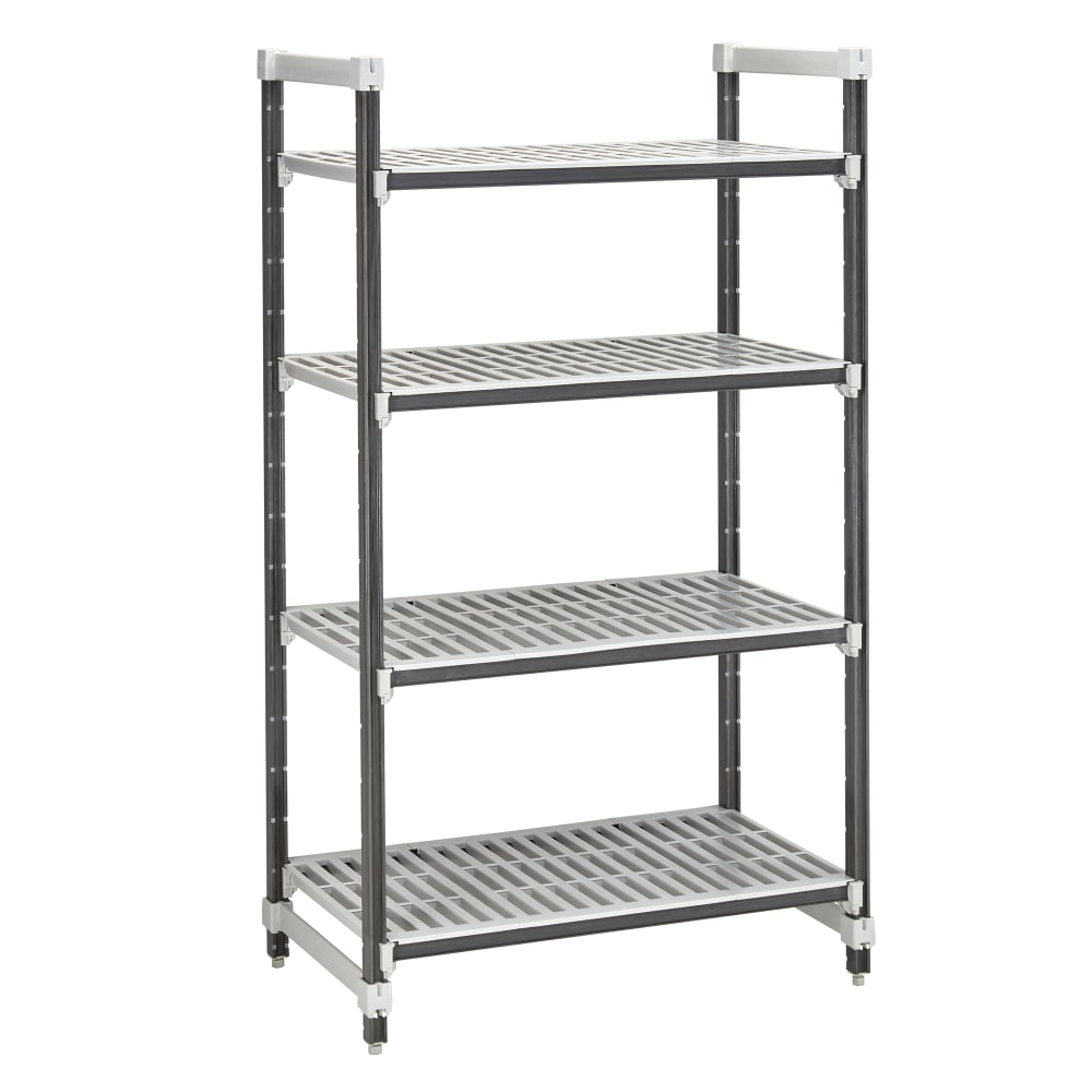 Cambro EXU243664V4480 36" NSF 4-Tier Polymer Shelf Kit - Camshelving® Elements XTRA, 24"W, 64"H