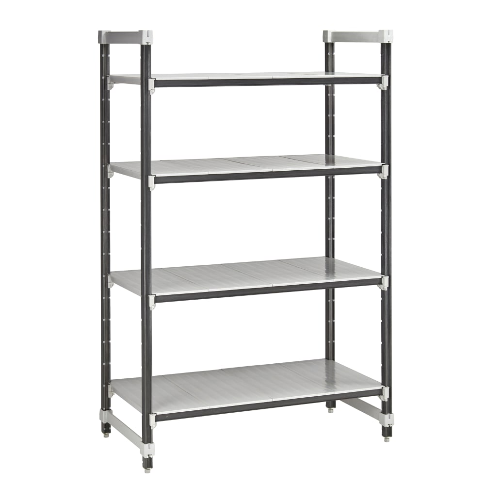 Cambro EXU243672S4480 36" NSF 4-Tier Polymer Shelf Kit - Camshelving® Elements XTRA, 24"W, 72"H