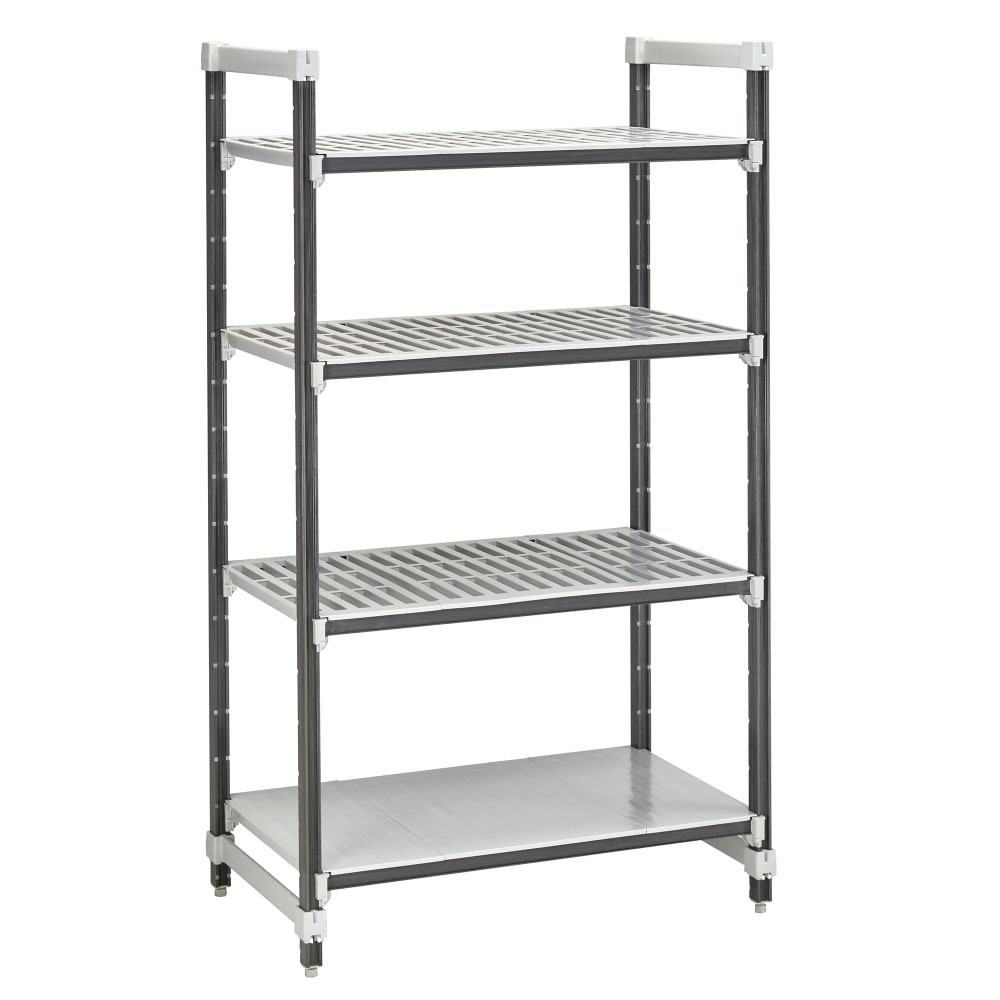 Cambro EXU243672VS4480 36" NSF 4-Tier Polymer Shelf Kit - Camshelving® Elements XTRA, 24"W, 72"H