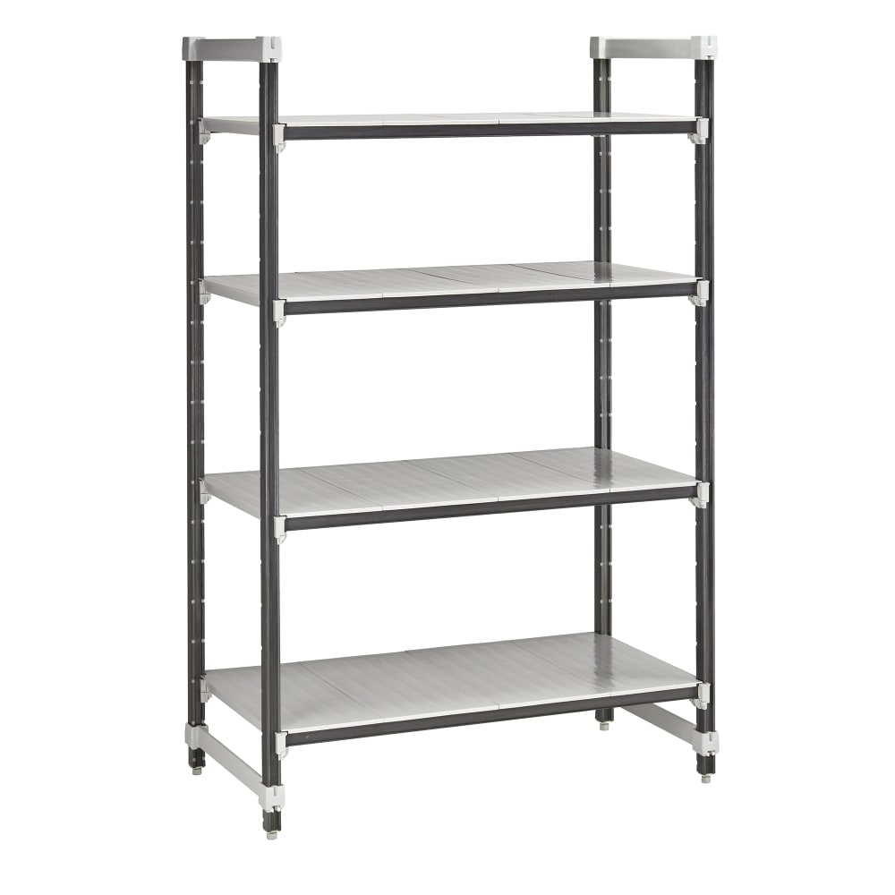 Cambro EXU244884S4480 48" NSF 4-Tier Polymer Shelf Kit - Camshelving® Elements XTRA, 24"W, 84"H