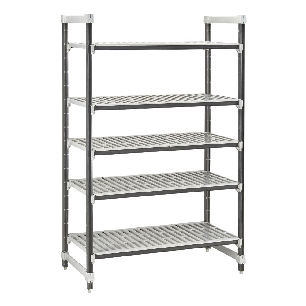 Cambro EXU244884V5480 48" NSF 5-Tier Polymer Shelf Kit - Camshelving® Elements XTRA, 24"W, 84"H